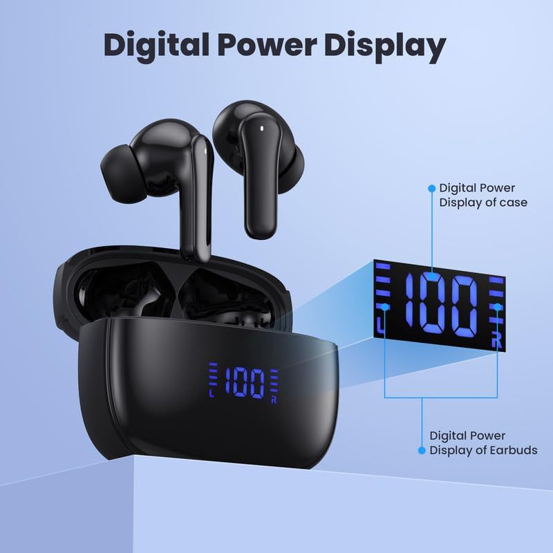 IVANTE Private Mold S18 Quad-Mic ENC Call Noise Reduction Low Latency Battery Display TWS In-Ear Bluetooth Headphones