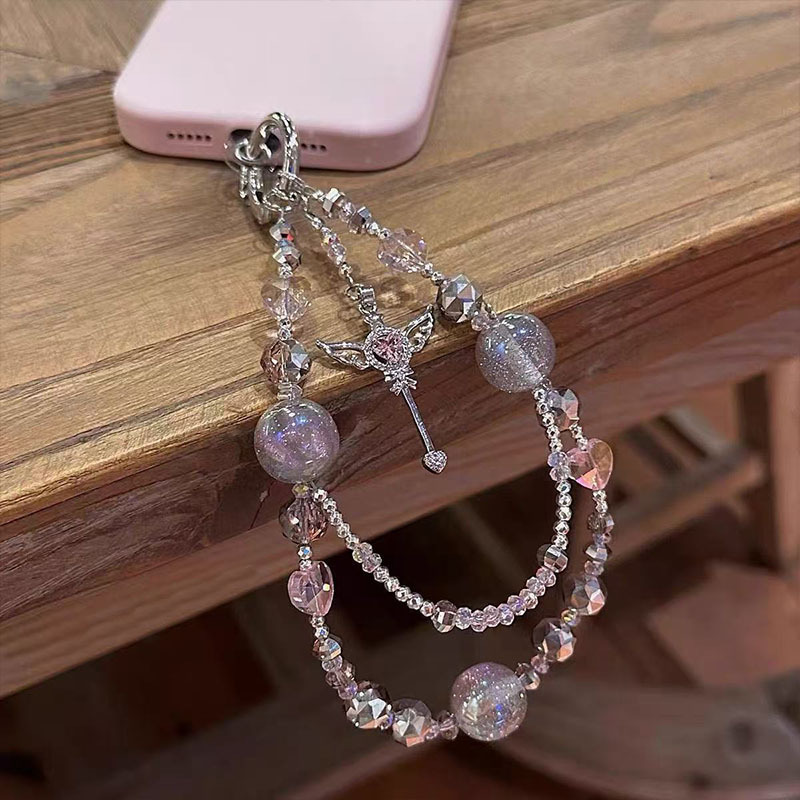 【Pink Star Chain】Summer Shell Bead Phone Chain Lanyard Keychain Bag Pendant