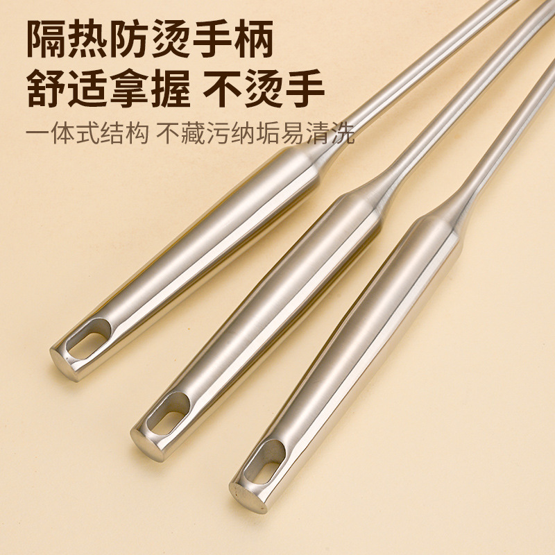 304 stainless steel spatula, soup spoon, hot pot slotted spoon, cooking spatula, hollow handle kitchen utensil, spatula