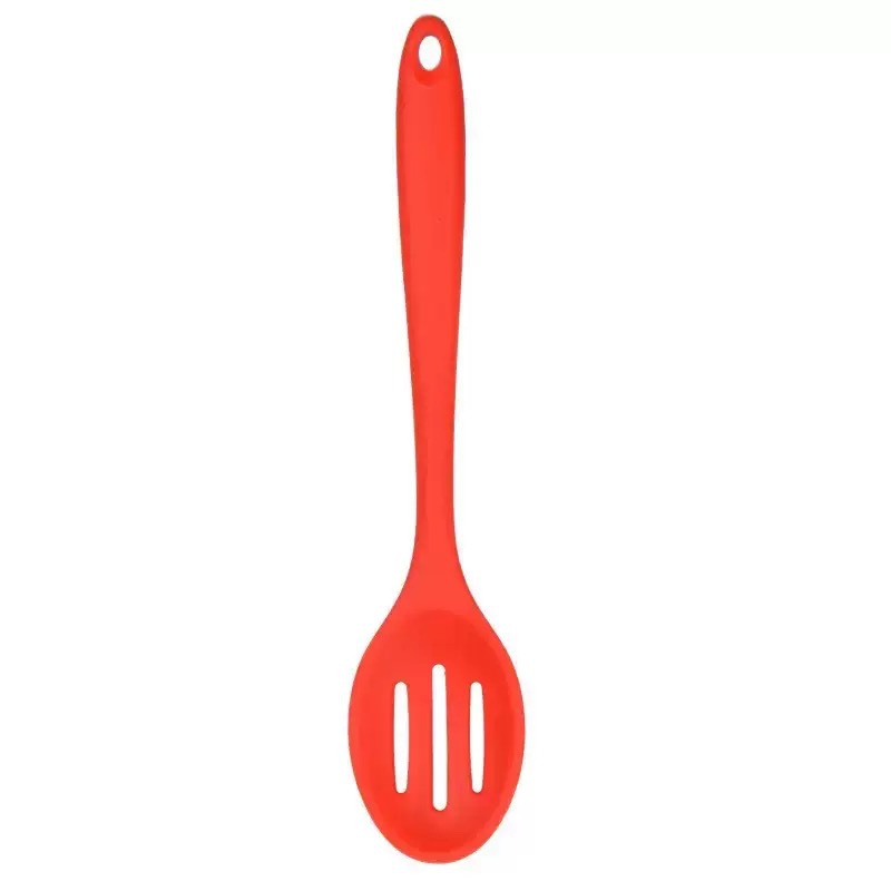 Food-grade integrated silicone dining spoon, high-temperature resistant soup spoon, slotted spoon, home non-stick pan silicone spoon