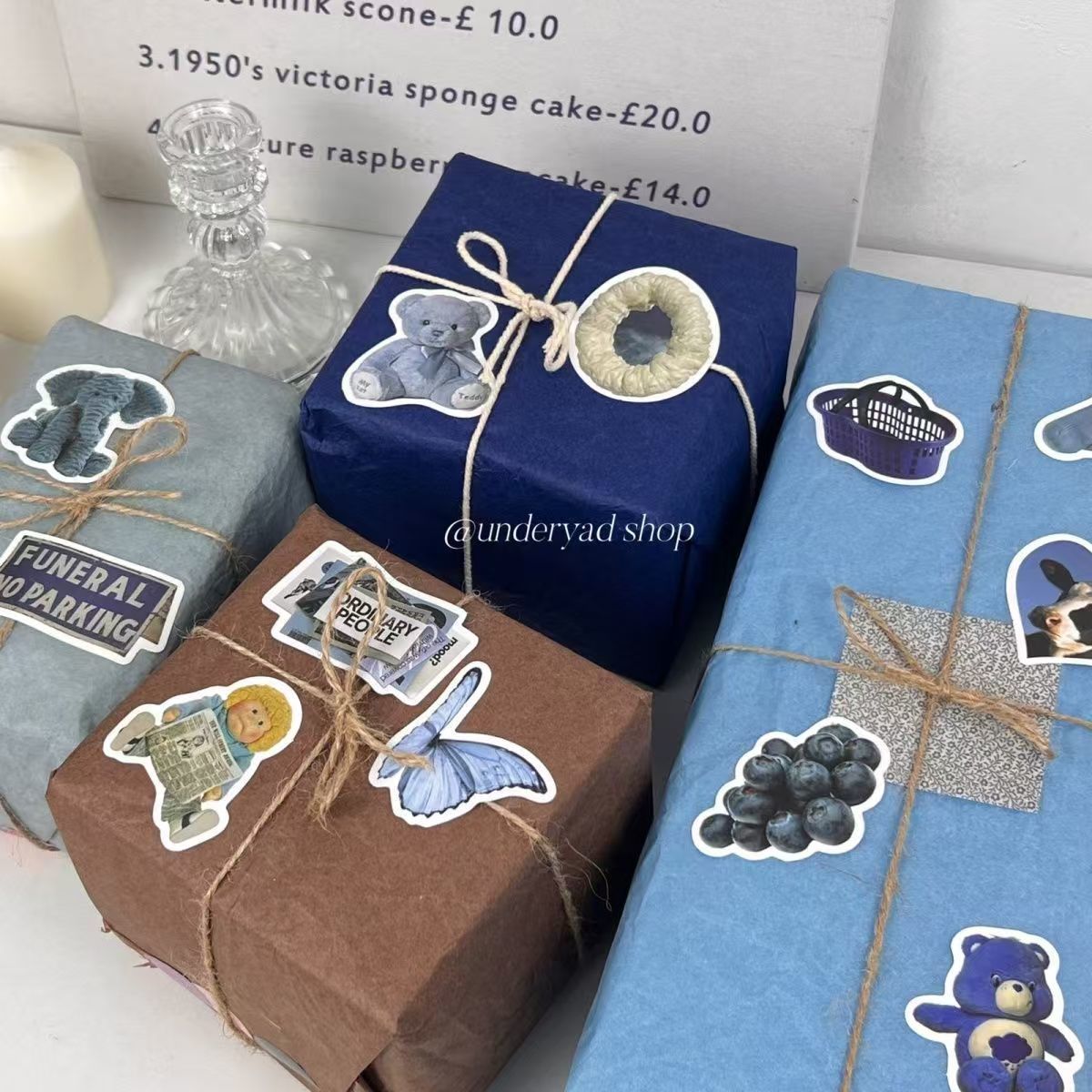New Morandi color packaging material set thin translucent tissue paper handmade gift gift wrapping paper