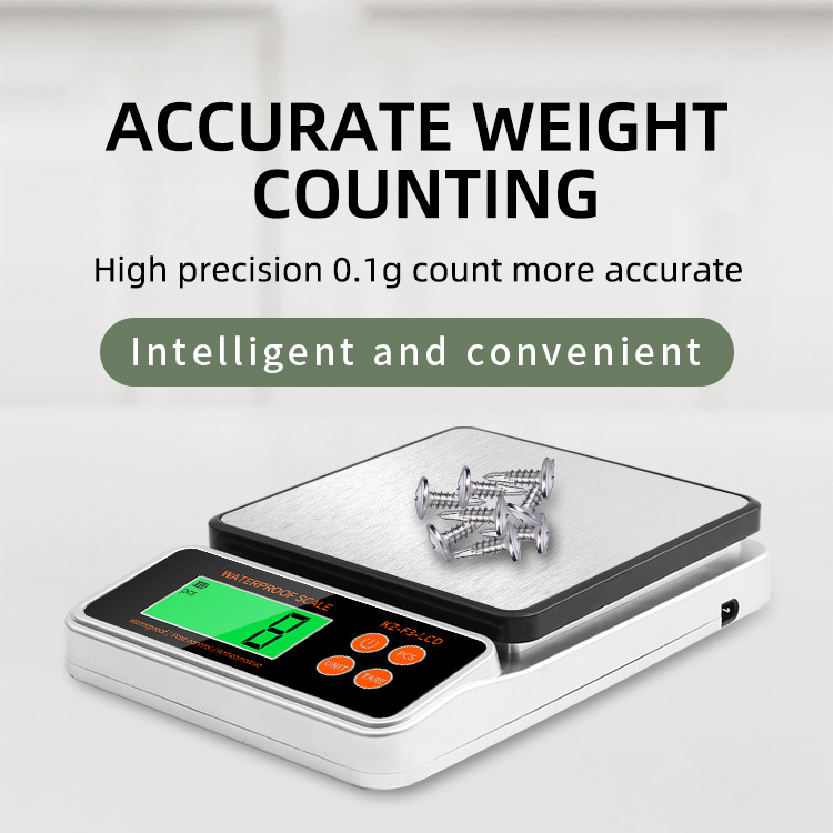 F3A new waterproof electronic scale household baking small kitchen electronic scale commercial coffee gram scale