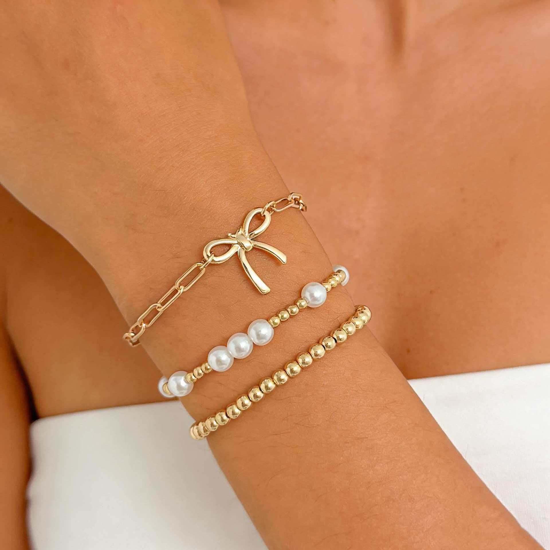 New Chain Bracelet Set Women Multi-Layer Simple Bangle Accessories