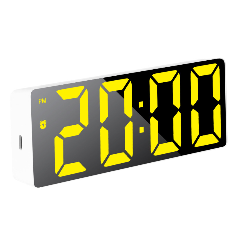 LED mirror modern minimalist electronic alarm clock student desktop smart new large screen alarm clock