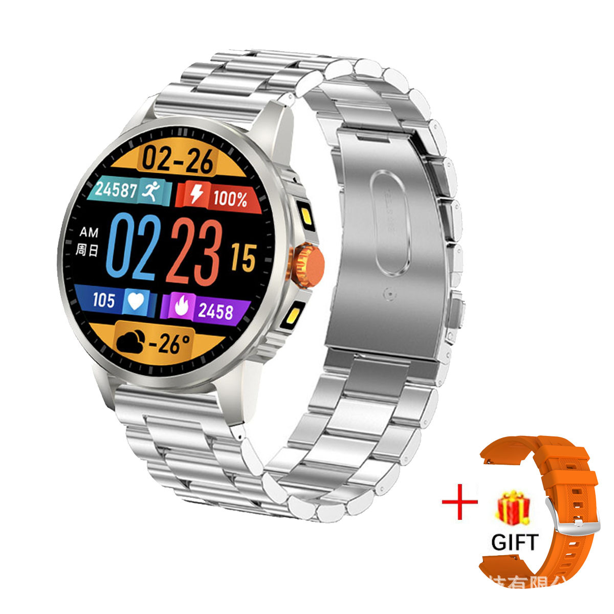 New V5 Smart Watch Dual Flashlight Bluetooth Call SmartWatch Outdoor Sports Watch V5