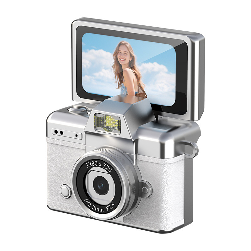 CCD Digital Camera New Student Selfie Video Vlog Camera Flip Screen HD Thumb Mini Camera