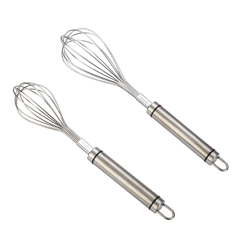 304 stainless steel manual egg beater, thickened manual stirring rod, flour/egg whisk, extended baking tool