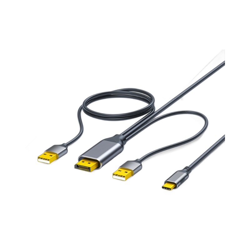 Computer conversion cable DP to C conversion cable DP to Type-C HD cable with power supply DP to Type-C with charging cable