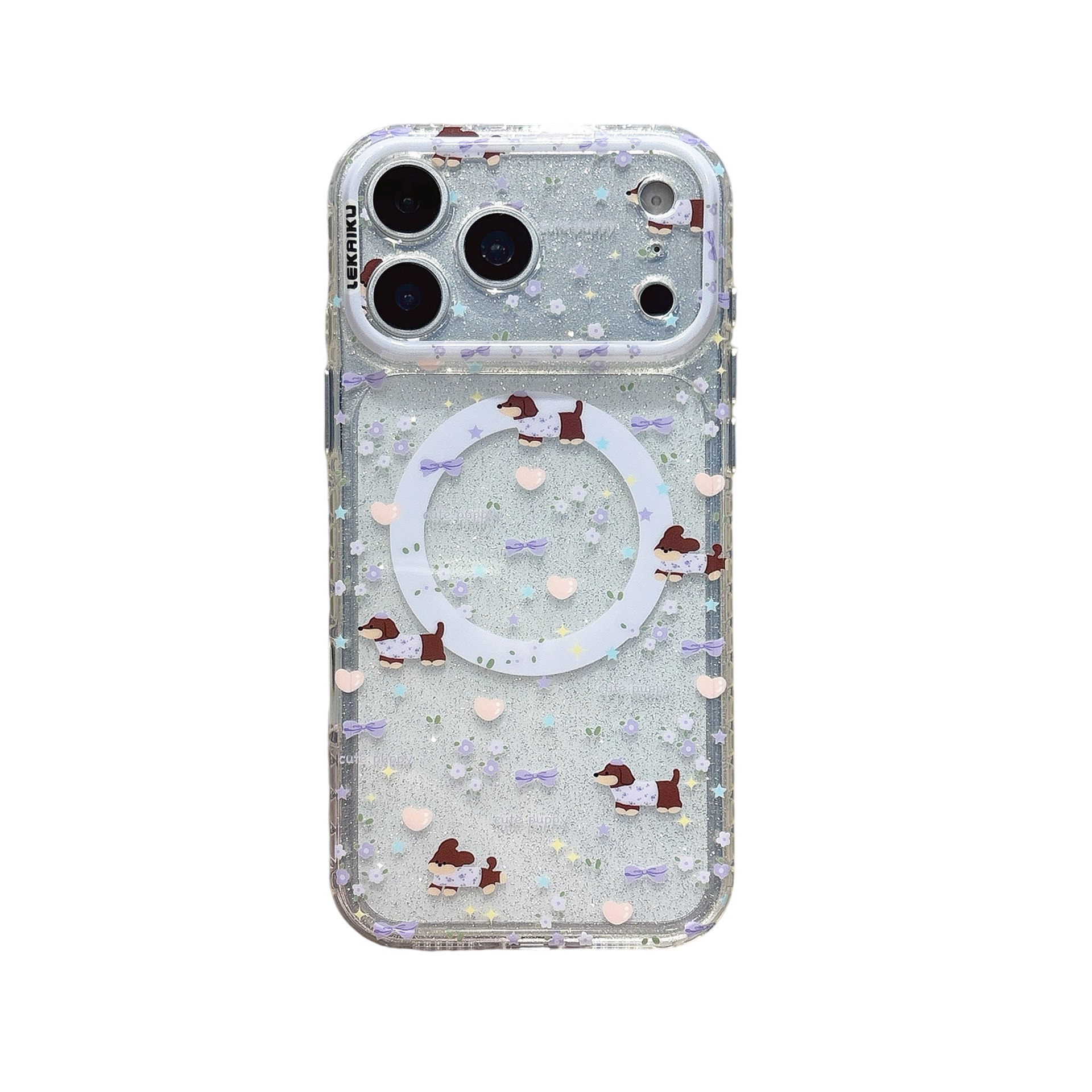 For iPhone 17 Pro Max Cartoon Graffiti AI Button Phone Case Apple 16 Animal Party Magnetic Transparent Case