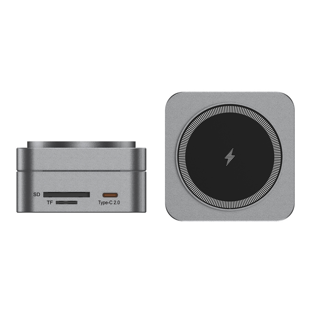 10-in-1 Wireless Magnetic Expansion Dock 15W Aluminum Alloy Wireless Fast Charging HUB External Phone Computer USB Hub