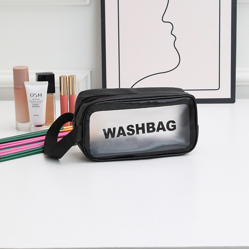 PVC Waterproof Cosmetic Bag, Portable Handheld Storage Bag, Large Capacity Toiletry Bag, Travel Storage Bag, Customizable