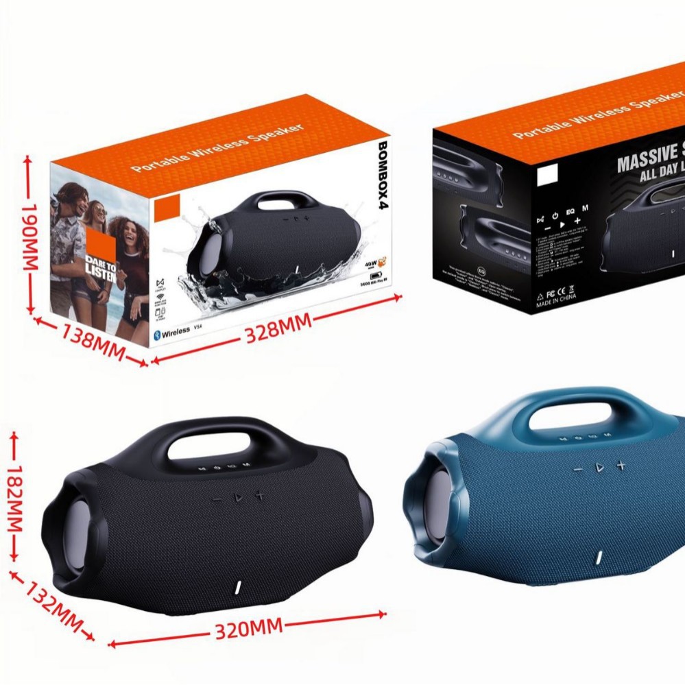 40W Big War God 4th Gen Wireless Bluetooth Speaker Outdoor Portable Boombox4 Gift Home