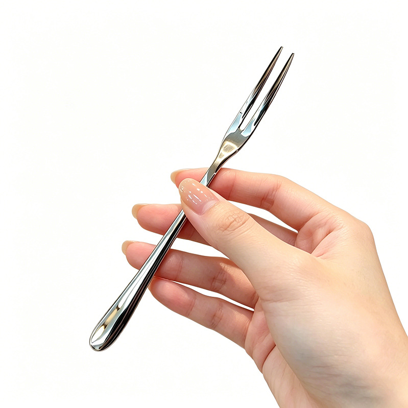 Fruit Fork 304 Stainless Steel Fork Food Grade Mooncake Fork Cake Fork Individually Wrapped