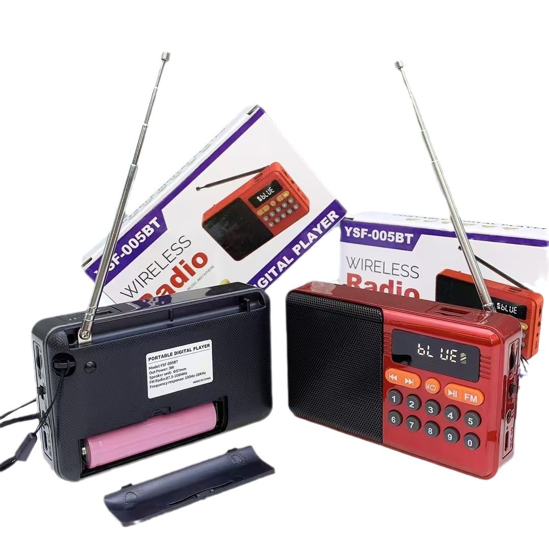New Wireless Bluetooth Speaker Outdoor Handle Portable Old Man Radio LED Display Digital Song Selection Speaker