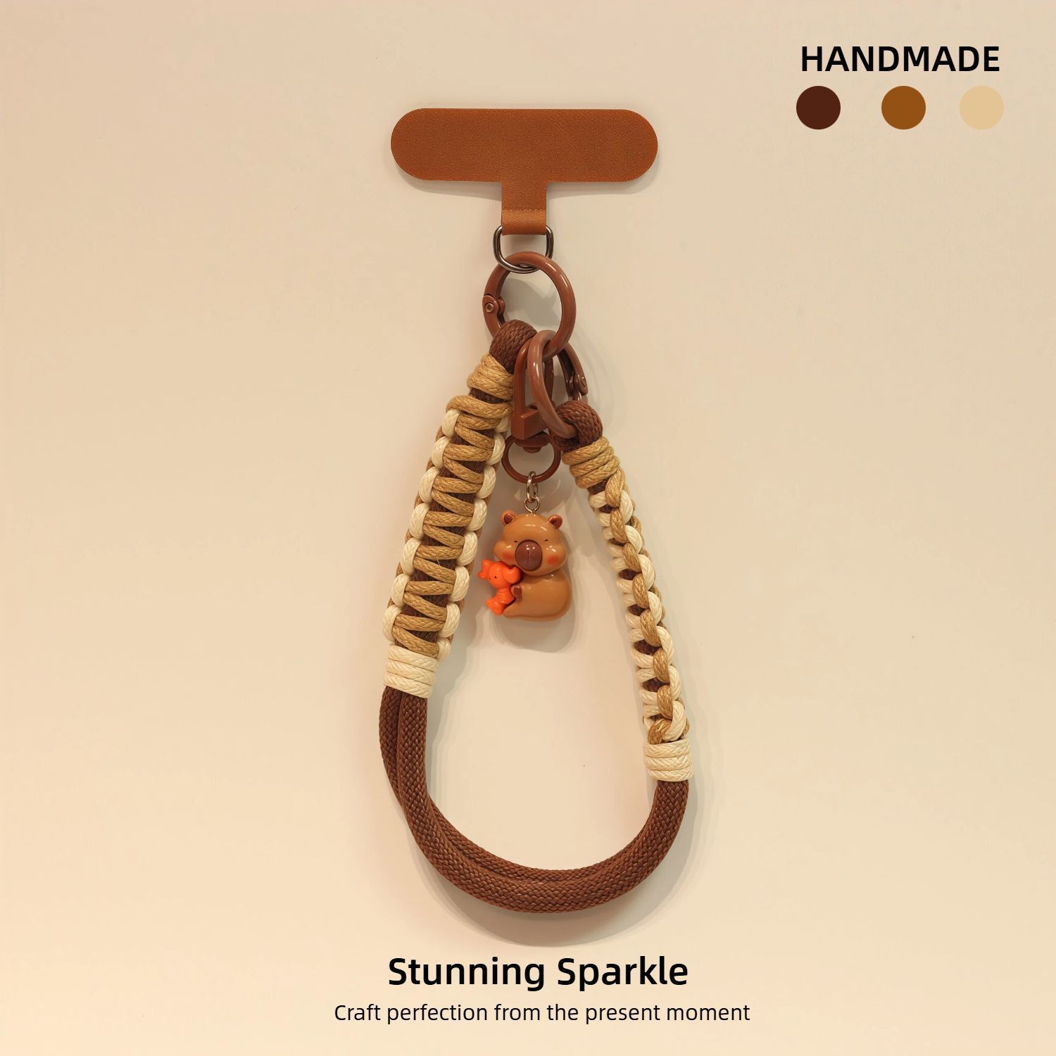 Puppy Capybara Phone Short Lanyard Universal Phone Case Anti-Loss Wrist Strap Pendant Wrist Strap