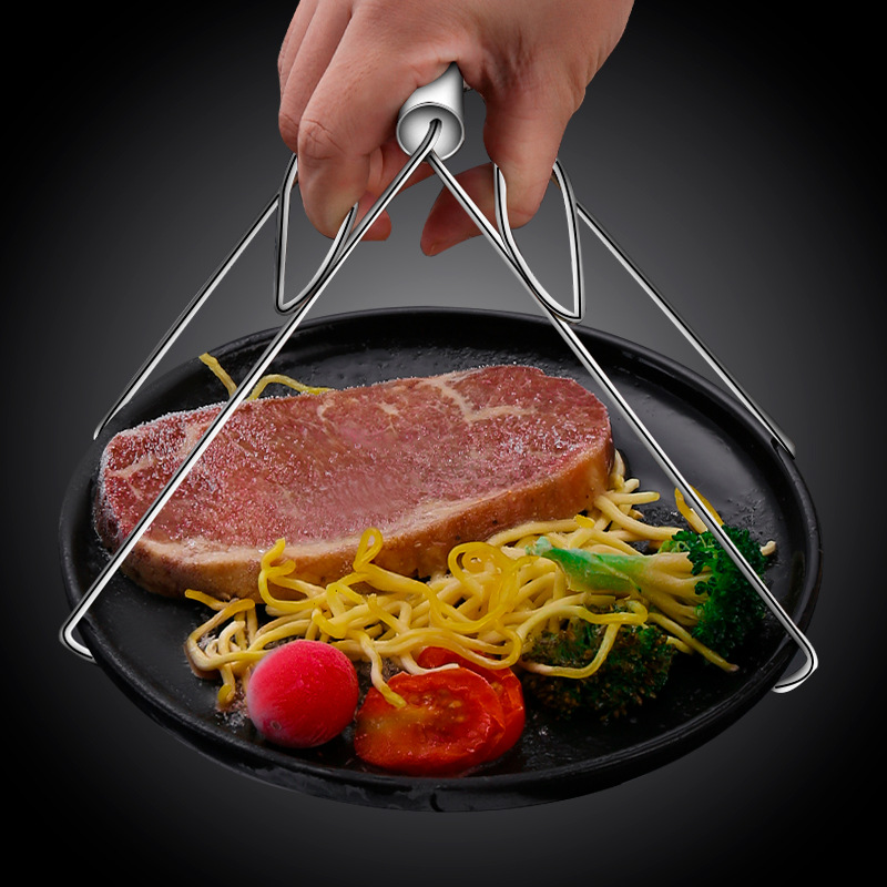Stainless steel plate lifting clip bowl dish clip anti-scalding plate lifter kitchen small tool anti-scalding clip kitchen plate lifter