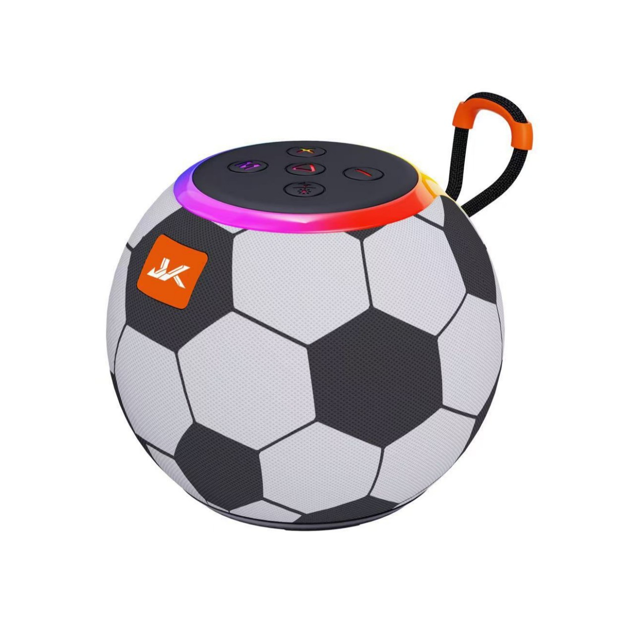 New JK-P32 Bluetooth speaker football speaker colorful light plug card U disk outdoor portable large horn mini