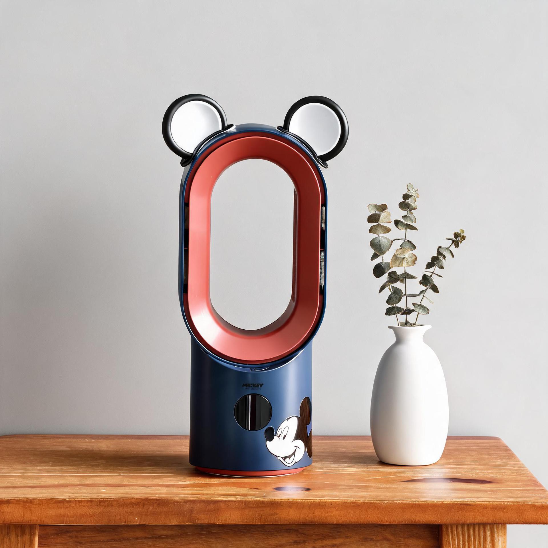 Disney Strawberry Bear Bladeless Fan Silent Air Conditioner Fan Home Student Dormitory Desktop Office Desktop Cooling Fan