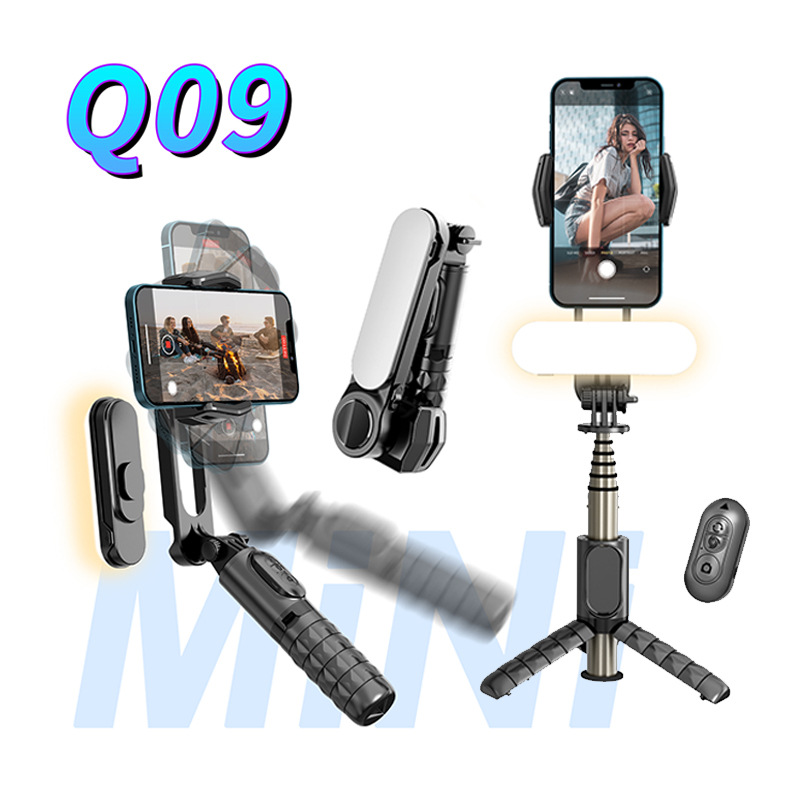 Q18 Phone Gimbal Stabilizer 3-Axis Selfie Stick Anti-Shake Desktop Tripod Lazy Live Streaming Phone Holder Tabletop
