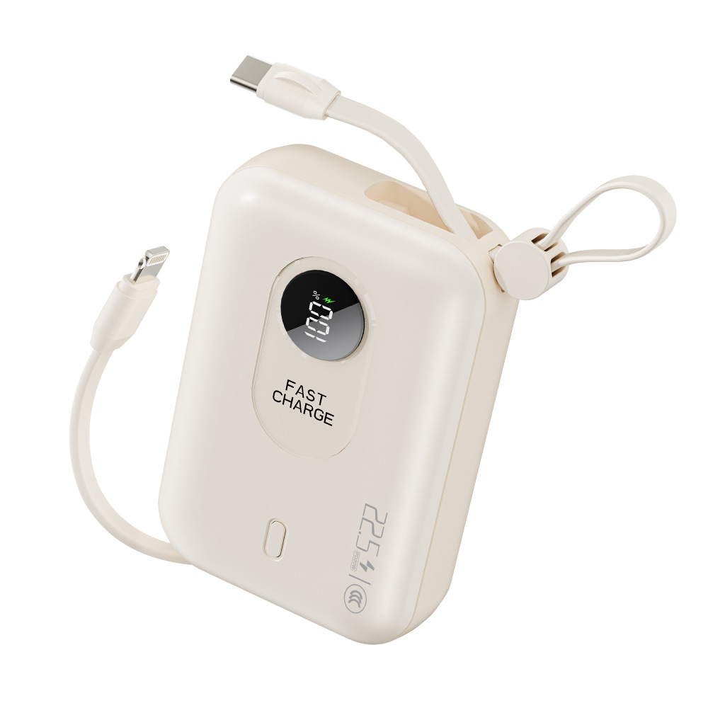 3C certified power bank fast charging cable 10000mAh large capacity compact ultra-thin mini mobile power supply