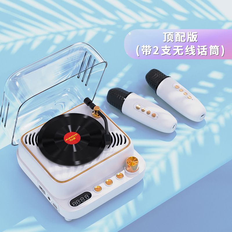 Vinyl Record Player Bluetooth Speaker Mini K Song Birthday Gift for Boys and Girls Mini Bluetooth Speaker