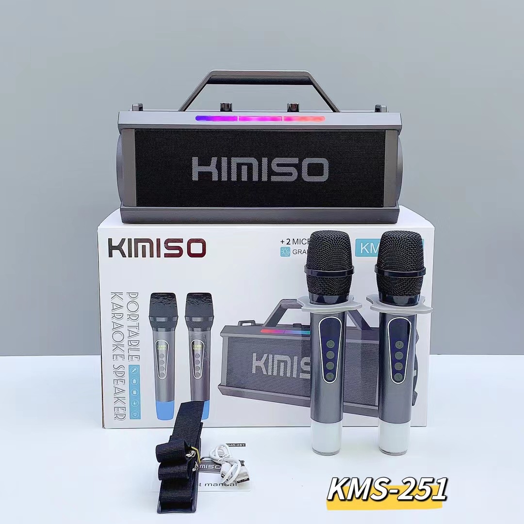 New KMS-251 wireless Bluetooth speaker 25W high-power outdoor square dance K-song audio RGB mixed color light