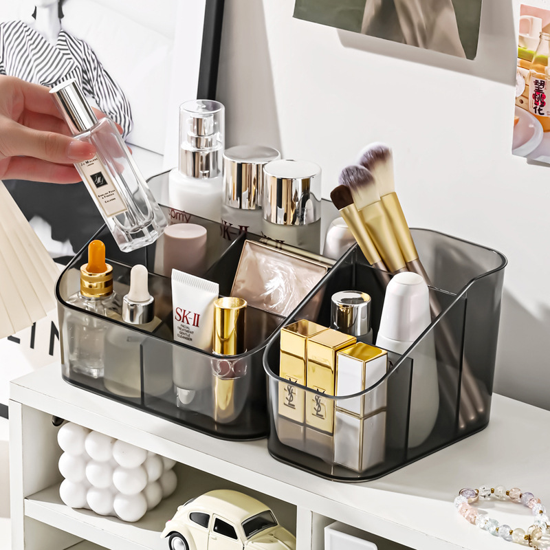 Desktop compartment storage box, cosmetic compartment storage, remote control stationery storage box