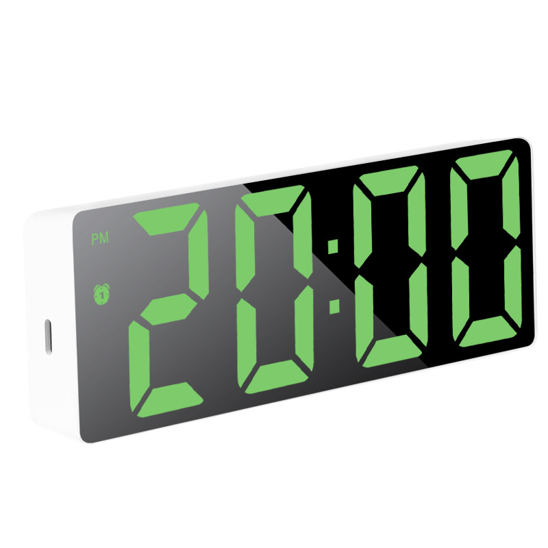 LED mirror modern minimalist electronic alarm clock student desktop smart new large screen alarm clock