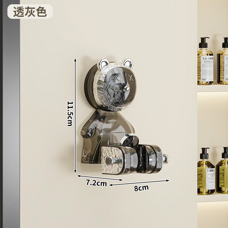 Bathroom Hair Washing Without Bending! No-drill Shower Head Bracket, Adjustable Nozzle Holder, Microwave Cleaner