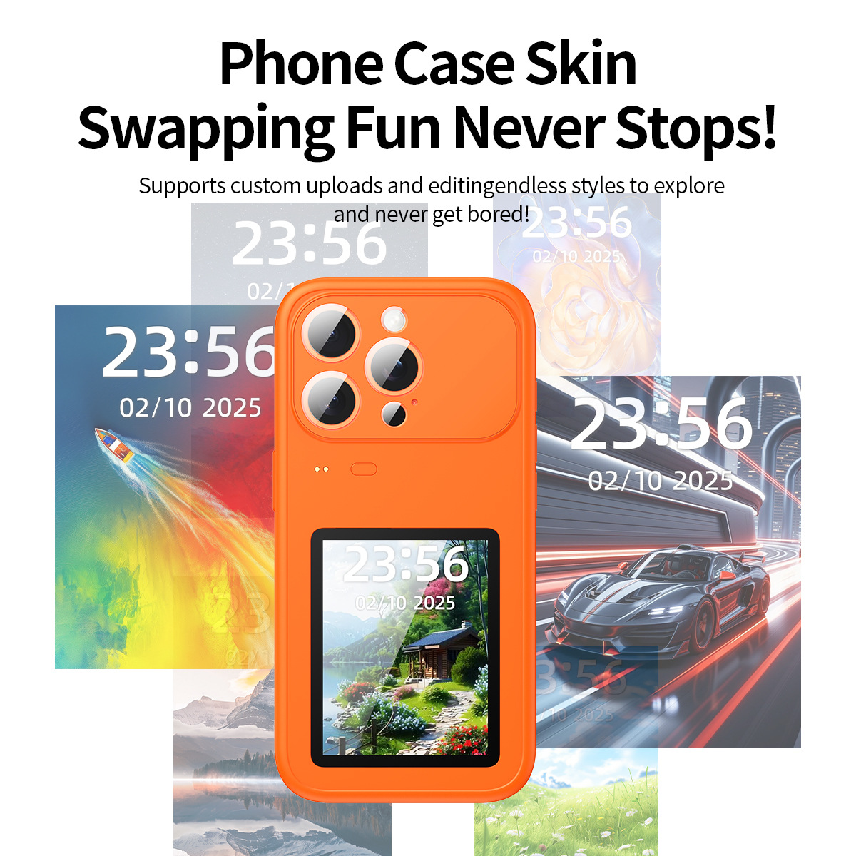 2026 AI Dynamic Phone Case Screen Projection DIY Creation for iPhone 13 to 17 Pro Max Series