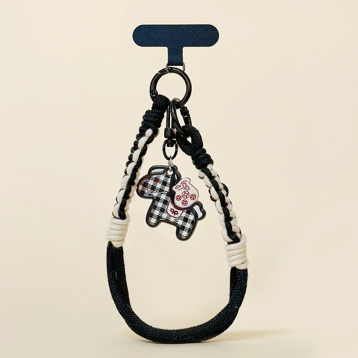 Phone Lanyard Contrast Color Short Universal Phone Case Pendant Anti-Loss Keychain Hand Strap Cute Lanyard