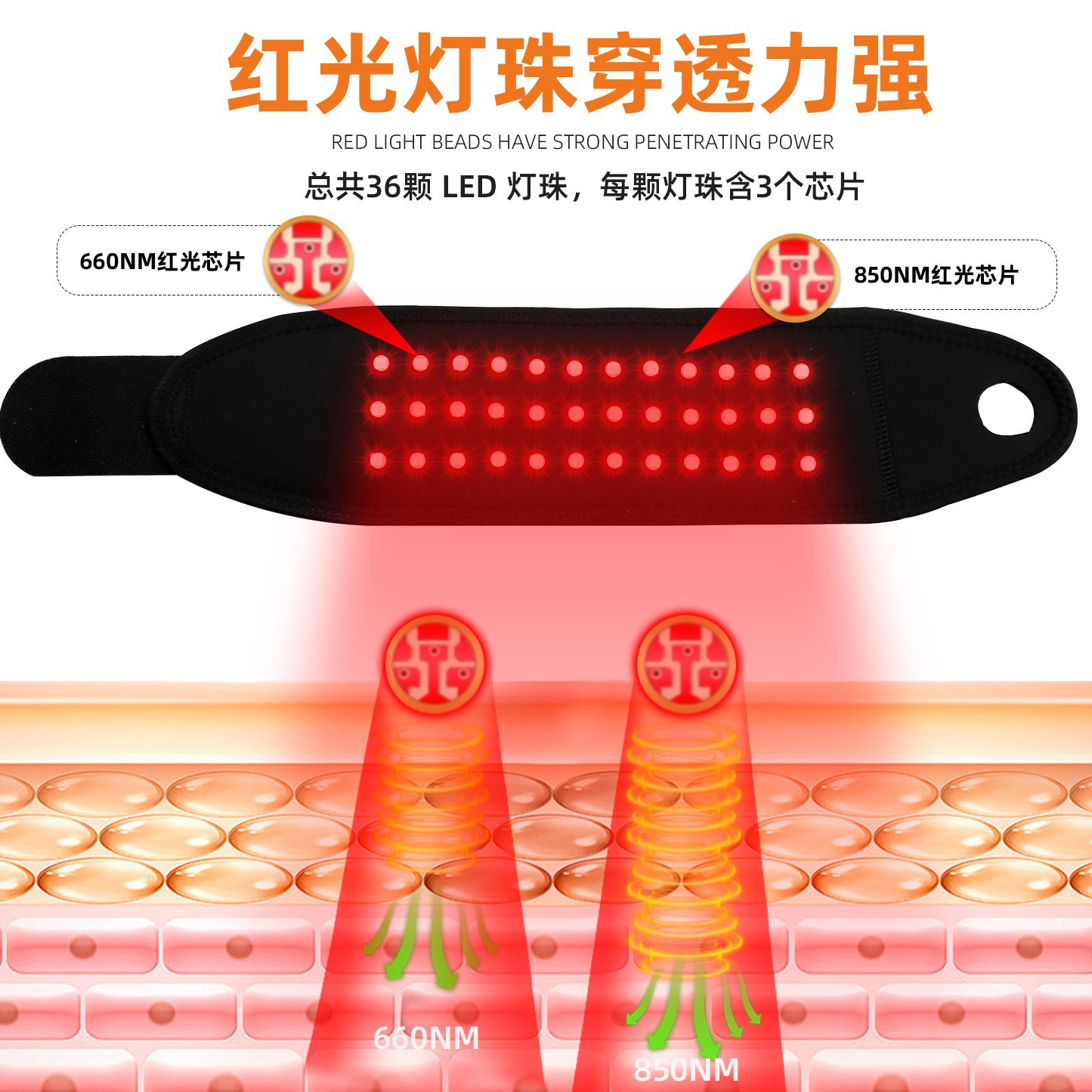 Infrared Light Wrist Physiotherapy Device Red Light Hand Physiotherapy Wrist Guard Heating Fever Pain Joint Physiotherapy