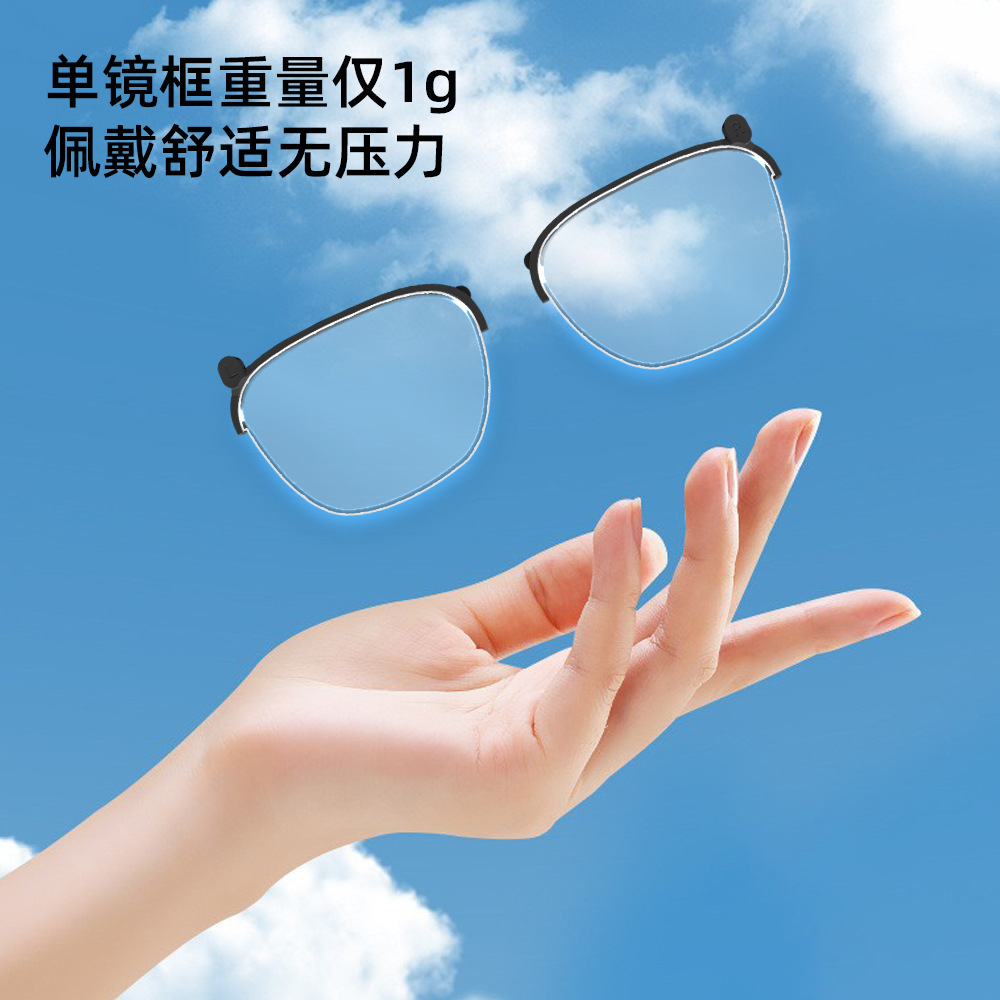 Suitable for Rokid Glasses Prescription Half-frame Astigmatism Farsighted Lens Frame Smart Glasses Leqi Flat-concave Lens