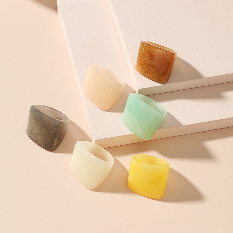 Resin index finger ring simple acrylic ring
