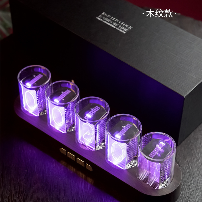 Nixie tube clock LED light gaming computer desktop technology RGB decoration set electronic DIY digital