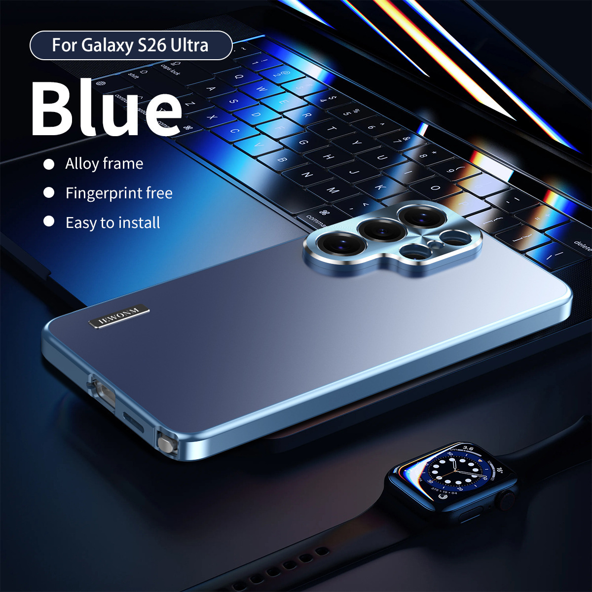 For Samsung S26Ultra Phone Case S25plus Magnetic Alloy Frame S24U Full Coverage Anti-Drop Protective Case