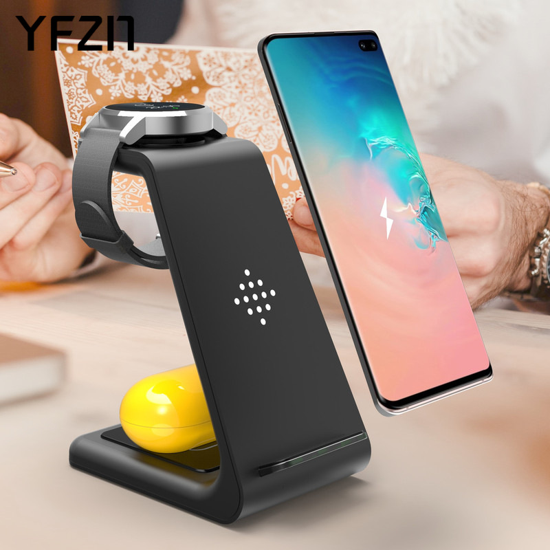 Private mold Galaxy Watch Active/Galaxy Buds three-in-one stand wireless charger