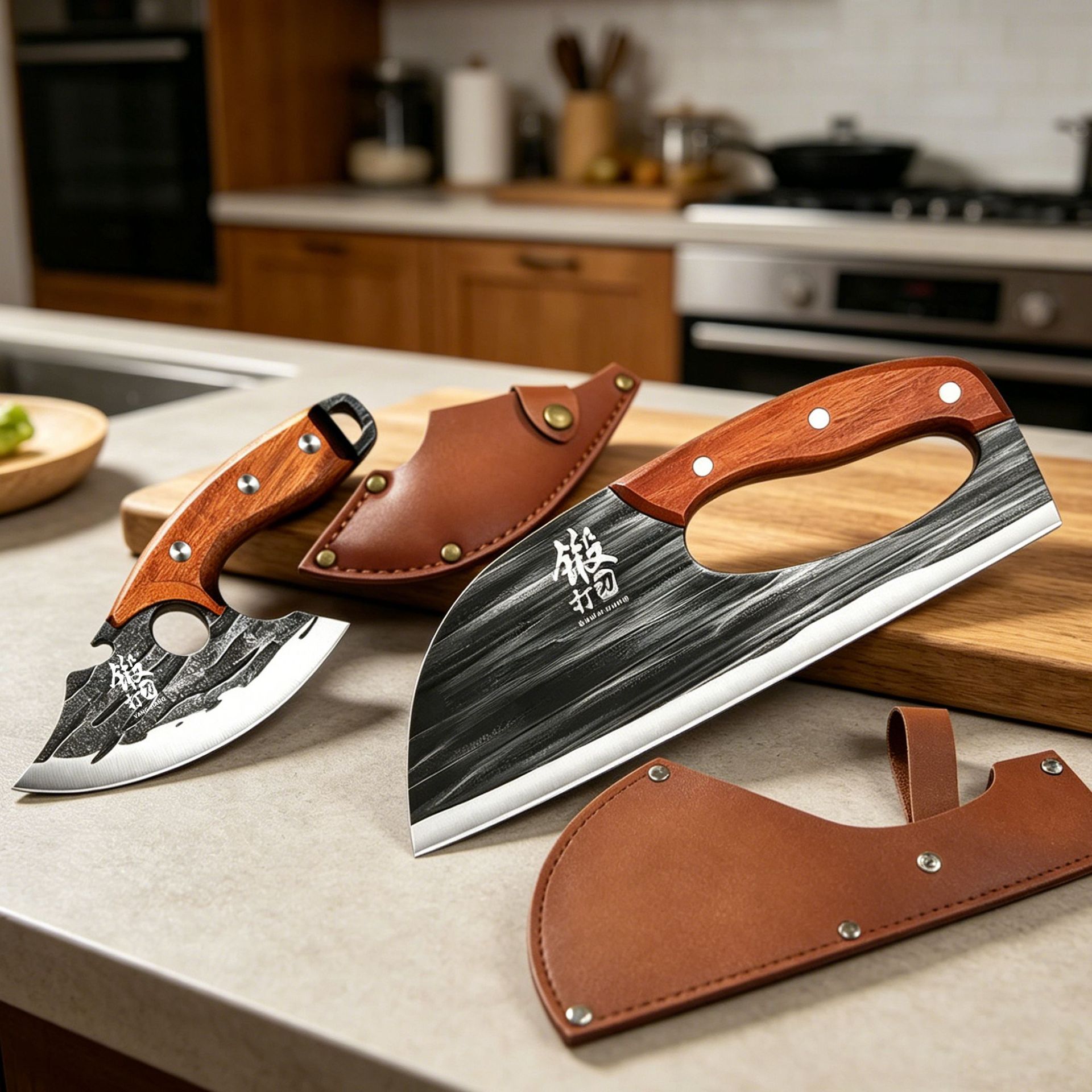 Effort-saving slicing knife, household ultra-sharp new-style vegetable knife, stainless steel with wooden handle