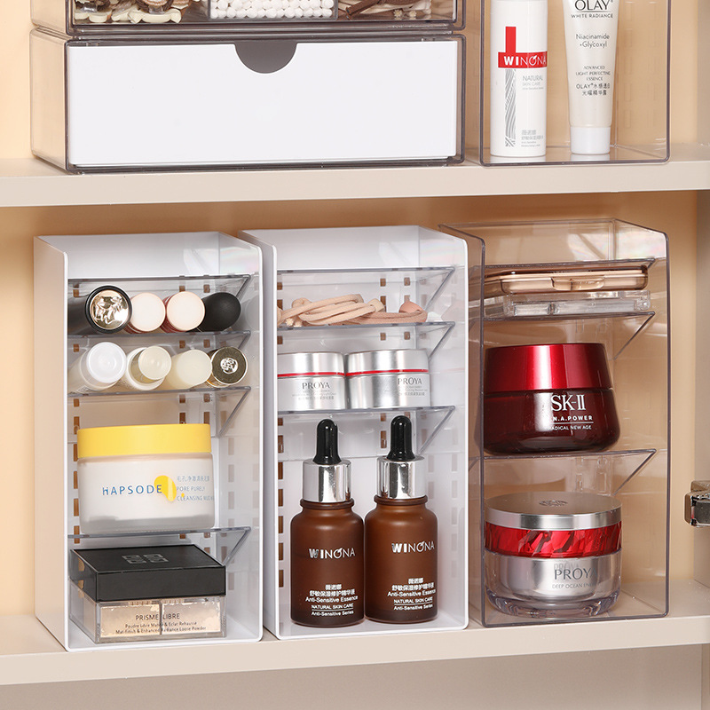 Mirror cabinet storage rack for cosmetics, acrylic shelf for bathroom, lipstick, dressing table, makeup brushes