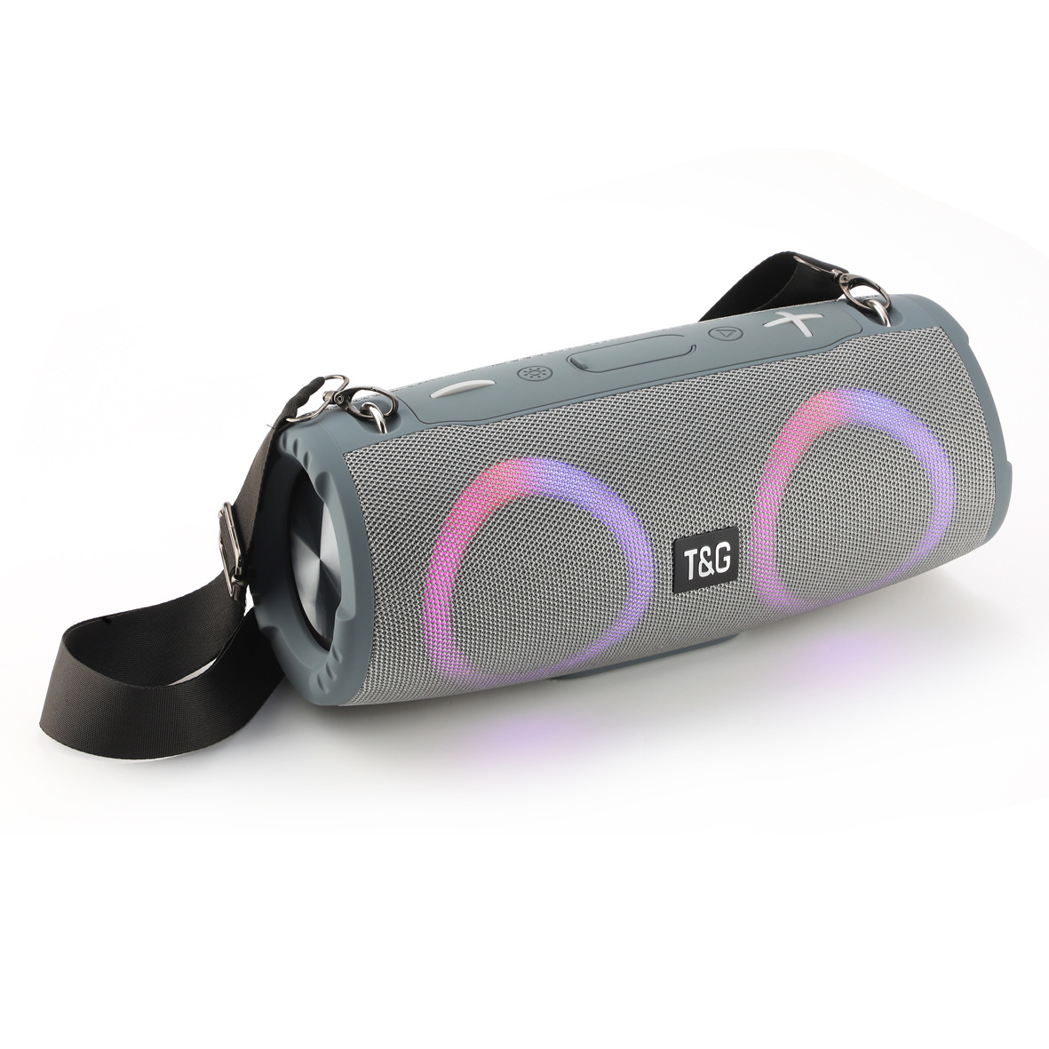 TG676 Dual Channel High Power Stereo Ultra Bass Shoulder-Mounted Battle Drum Bluetooth Wireless Speaker TG New