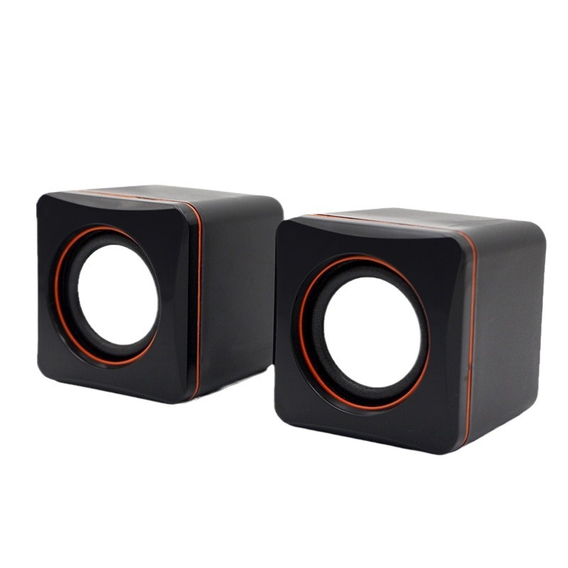 Small Cube Computer Speaker 2.0 Notebook Desktop Mini USB Wired Subwoofer Home Office Audio