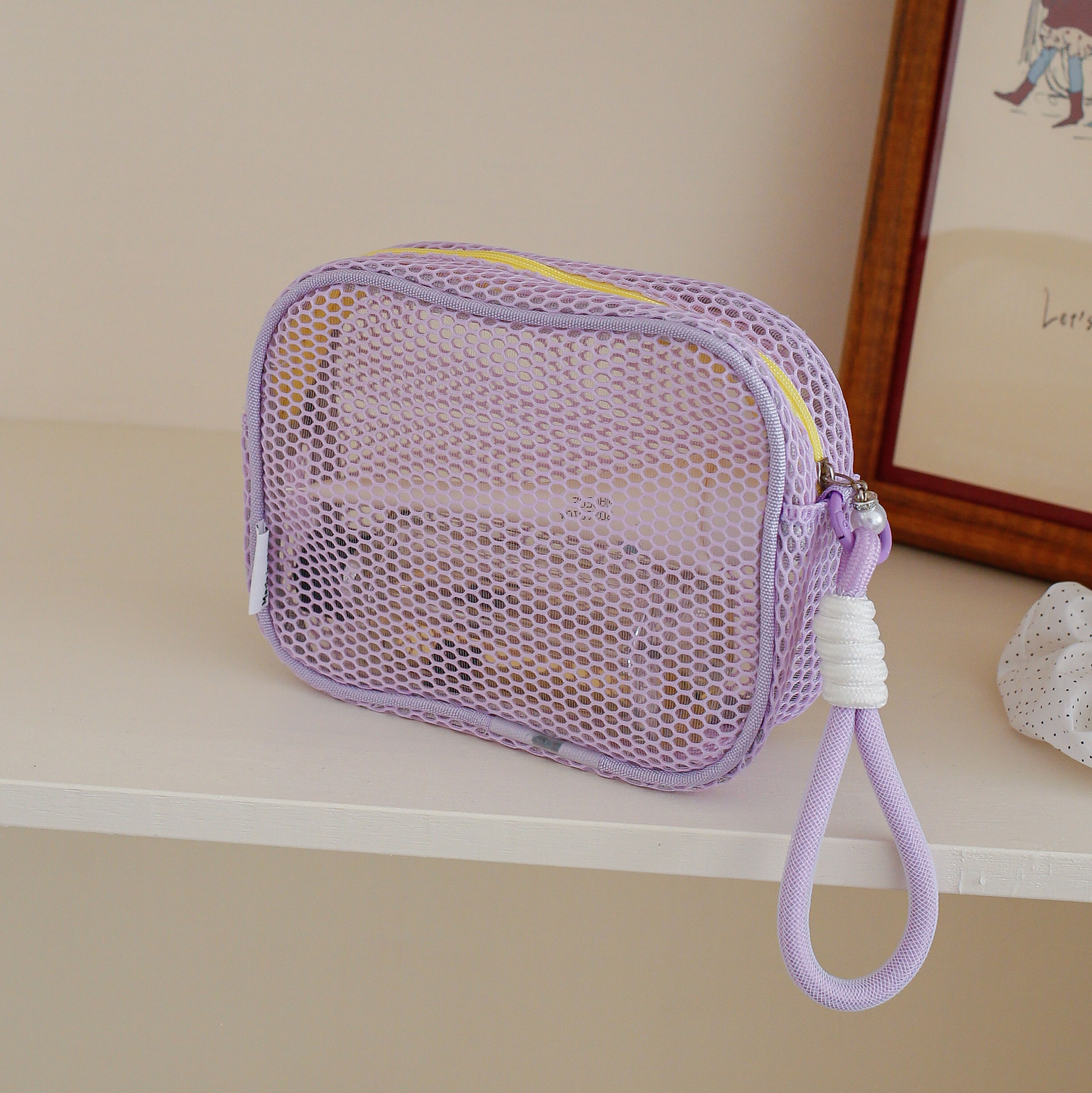 Mesh Quick-Dry Travel Bag Portable Cosmetic Bag Storage Bag for Clothes and Cosmetics