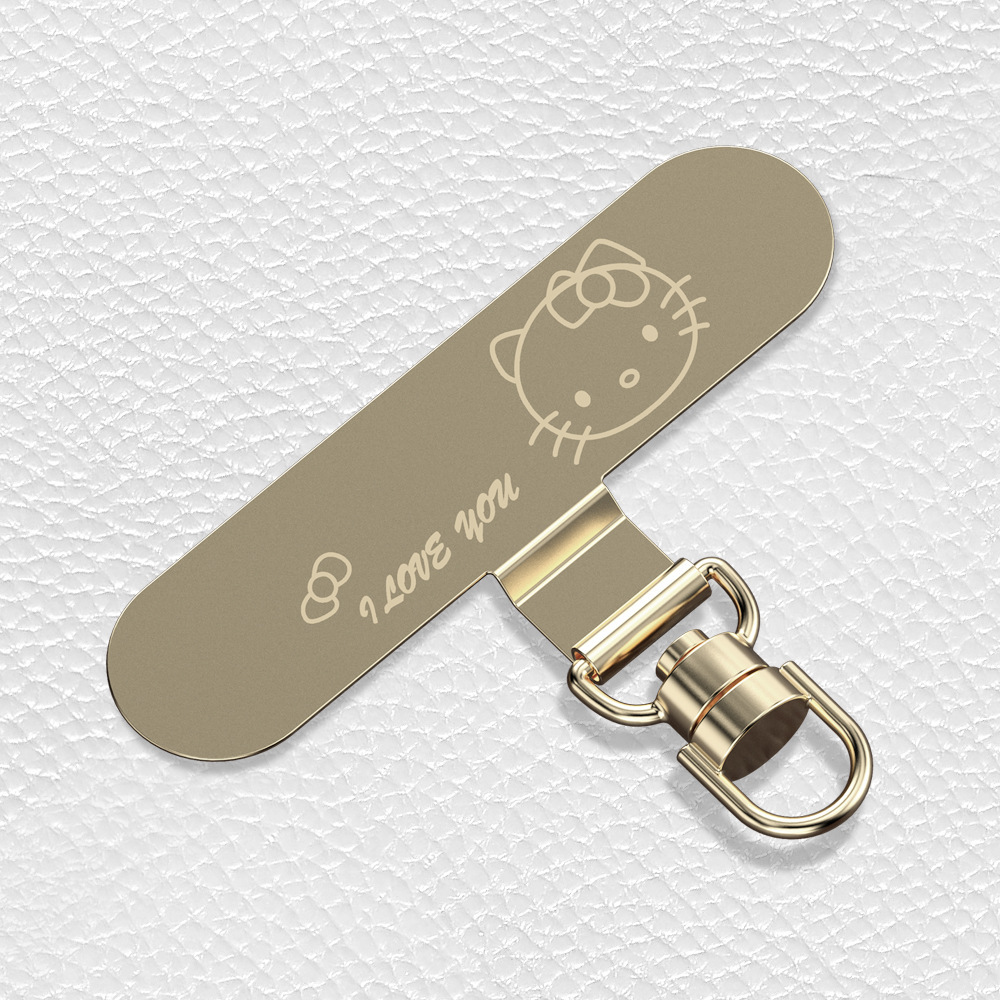 Pad Stainless Steel Metal Clip Phone Case Fixed Buckle Connection Clip Phone Chain Rotating Pendant Geometric Pendant