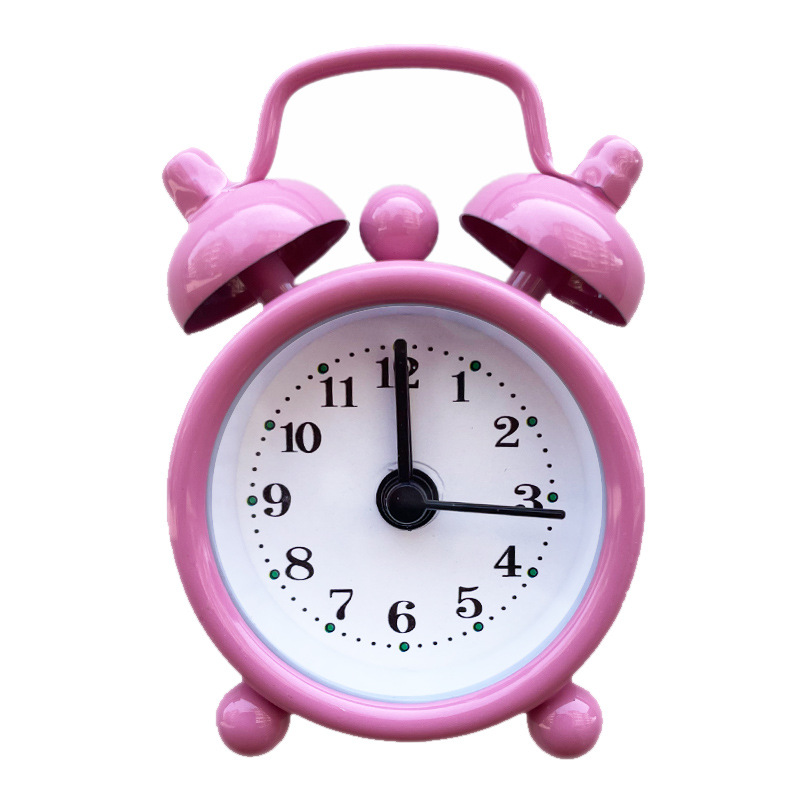 4cm Mini Metal Alarm Clock Student Children Gift Alarm Clock Electronic Clock Can Add Logo