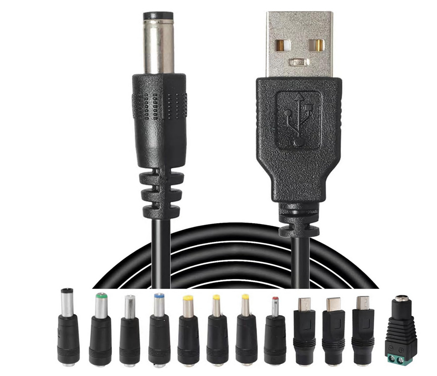 USB to DC 5.5MM power data cable DC5V for optical modem printer router charging cable desk lamp charger