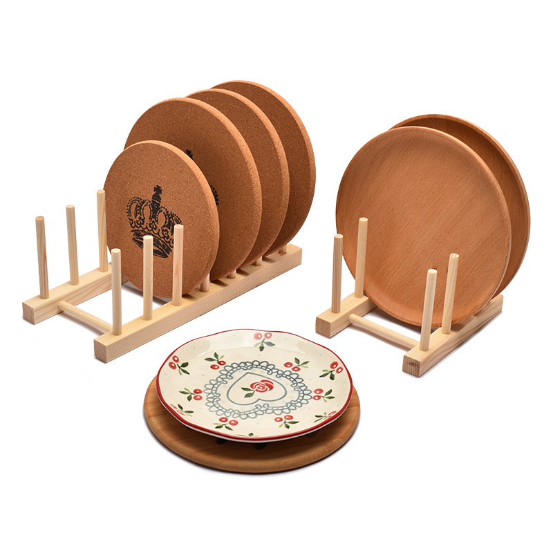 Wooden drying rack, kitchen dish rack, cup rack, commercial tea cake display storage rack, customizable