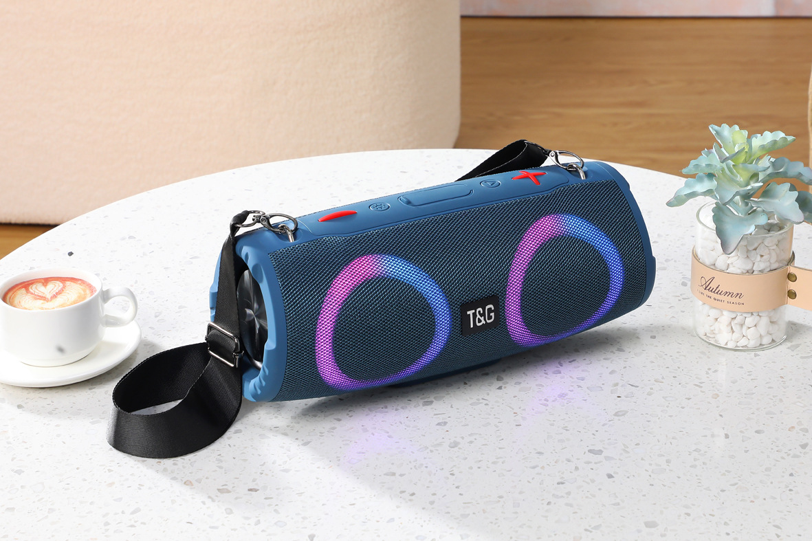TG676 Dual Channel High Power Stereo Ultra Bass Shoulder-Mounted Battle Drum Bluetooth Wireless Speaker TG New