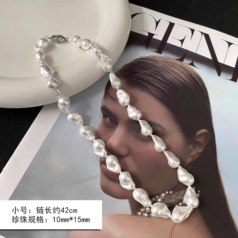 Irregular Baroque Pearl Necklace Women's Necklace Accessories Sweater Chain Jewelry