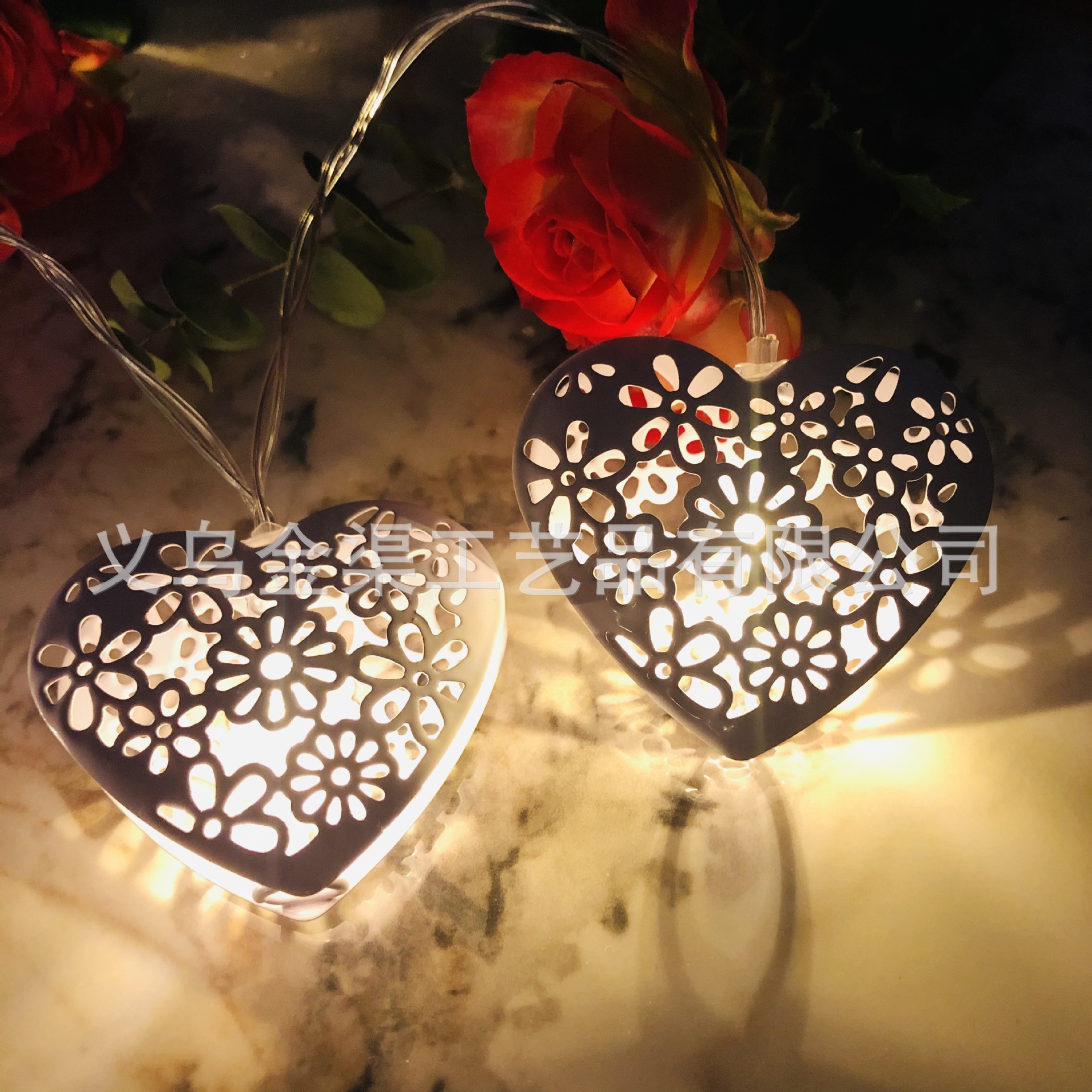2023 New Spring Valentine's Day Decorative Lights LED Heart Light String Heart Shape Light String Confession Car Decoration