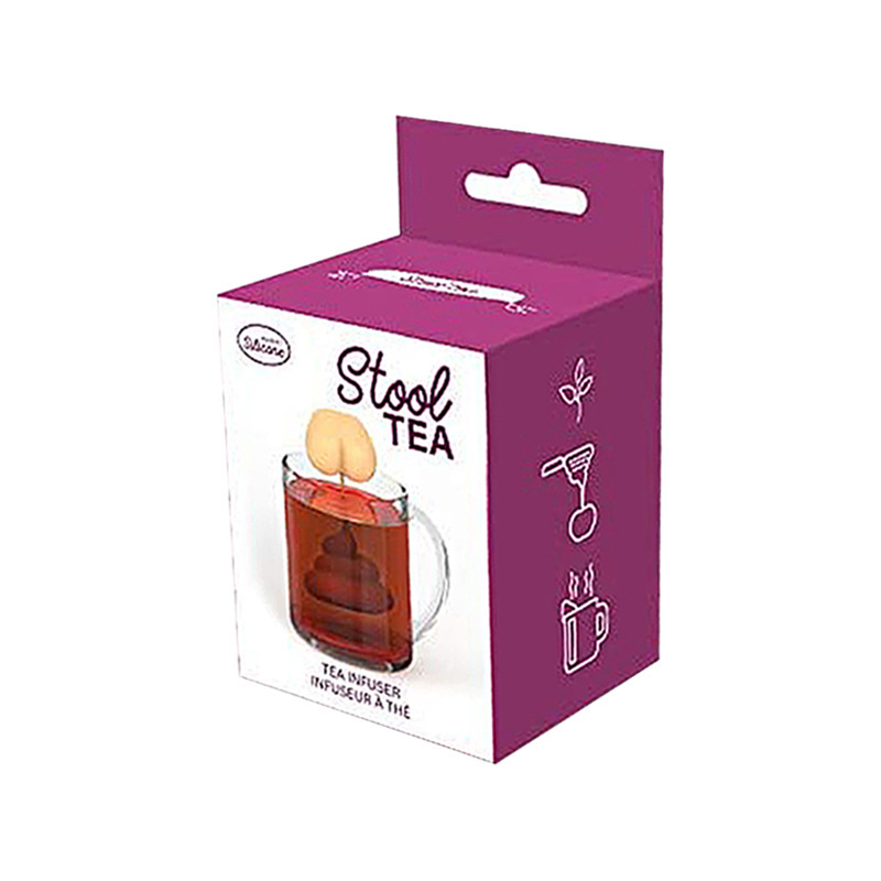 Poop tea infuser new lazy filter tea leaves tea strainer butt poop prank tea filter tea set